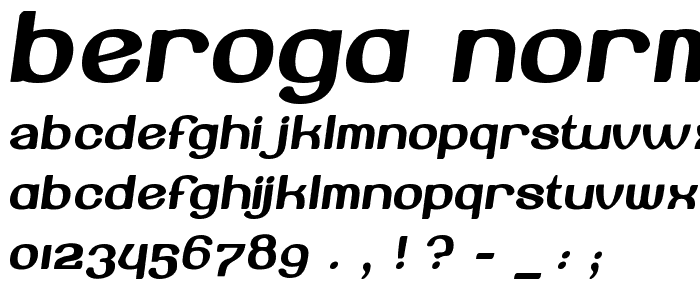 Beroga Normal font